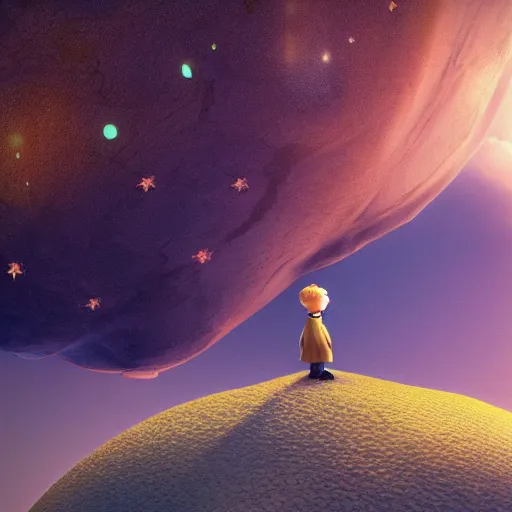 Image similar to the little prince on earth, octane render, unreal engine 5