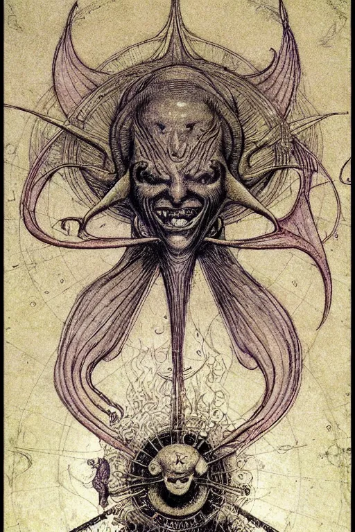 Image similar to occult diagram of a happy salmon!! in the style of wayne barlowe, gustav moreau, goward,  Gaston Bussiere and roberto ferri, santiago caruso, ((jose gabriel alegria sabogal)), composition by austin osman spare!