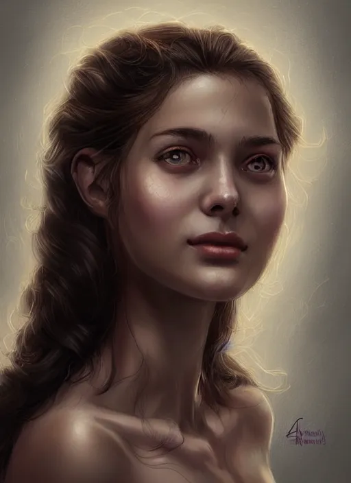 Image similar to beautiful andrea from the wallking dead comics feminine face! portrait of young woman blessed by god with ever - increasing physical and mental perfection, beautiful hair, symmetrical! intricate, elegant, highly detailed, vision of holy perfection!! smile, digital painting, artstation, concept art, smooth, sharp focus, illustration, art by artgerm and greg rutkowski and alphonse mucha