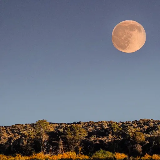 Image similar to photo of the moon exploding in the sky on a clear, cloudless sky, blue sky