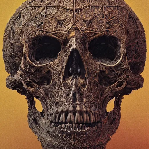 Image similar to portrait_of_a_melting_skull._intricate_abstract._intricate_artwork._by_Tooth_Wu_wlop_beeple_dan_mumford._octane_render_trending_on_artstat