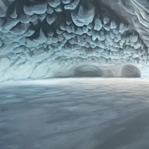 Prompt: high quality concept art of an expansive salt cave, where a laboratory now operates. 4k, hd, digital painting