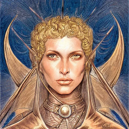 Prompt: jeanne d'arc in the style of william blake, terese nielsen, detailed, intricate, beautiful faces, steve argyle