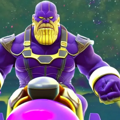 Image similar to thanos in mario kart