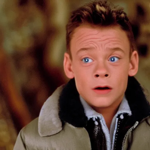 Prompt: Jean CLAUDE Van Damme starring as Kevin McAllister in Home alone