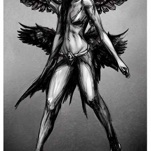 Image similar to fallen angel, concept art