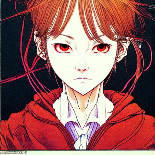 Image similar to prompt : portrait alchemist painted in miyazaki color style drawn by katsuhiro otomo and takato yamamoto, inspired by fables, china doll face, smooth face feature, intricate oil painting, high detail, sharp high detail, manga and anime 2 0 0 0