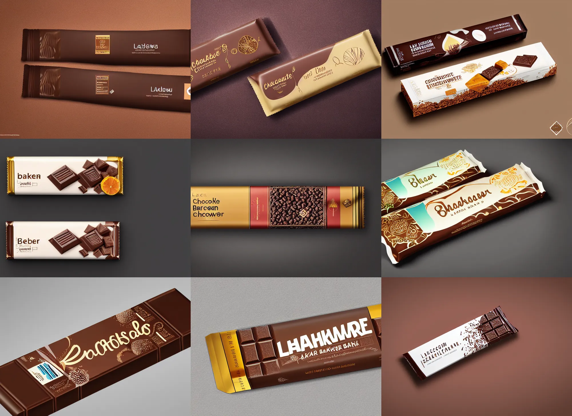 Prompt: conceptual designer chocolate bar packaging, inspired lakshadweep, label design, behance, pinterest, packaging of the world, award, front label, packaging design, octane render