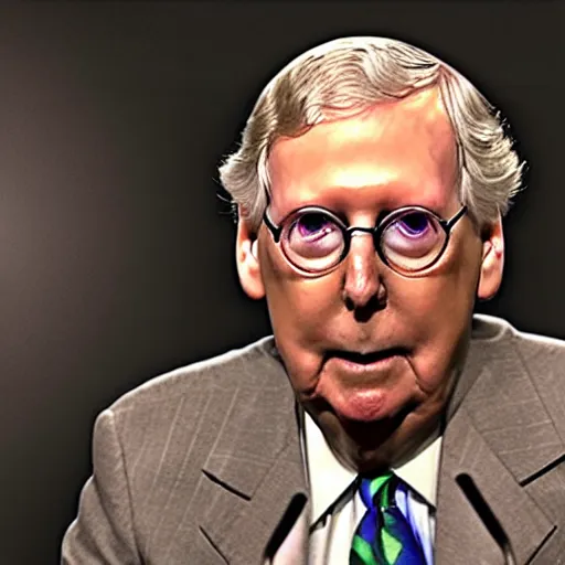 Image similar to Mitch McConnell is a turtle hell demon