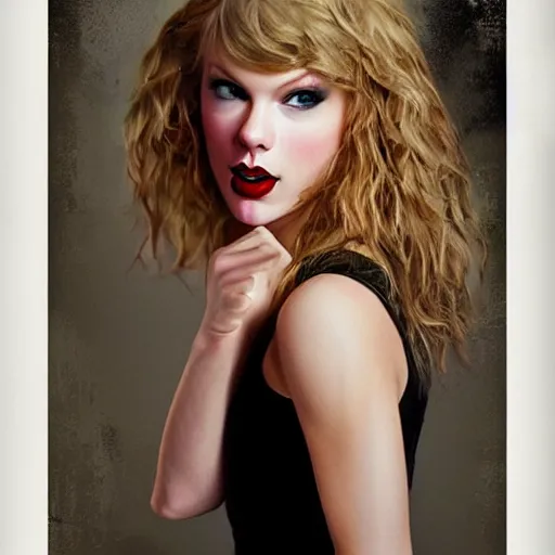 Prompt: by lya repin by simon stalenberg, photorealistic, expressionism, taylor swift cosplaying