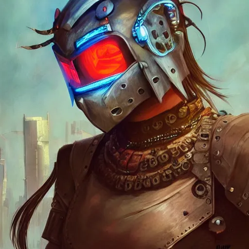 Image similar to cyberpunk viking helmet mask warrior goddess robot ninja fantasy, art gta 5 cover, official fanart behance hd artstation by jesper ejsing, by rhads, makoto shinkai and lois van baarle, ilya kuvshinov, ossdraws