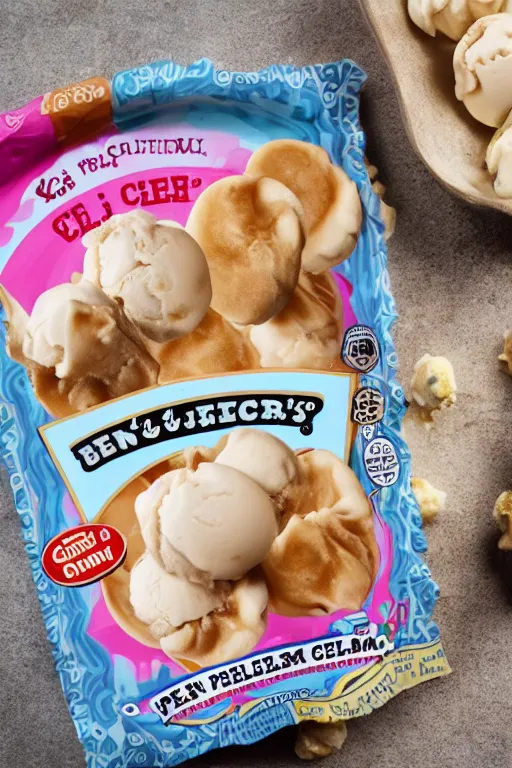 Image similar to ben and jerry's pelmeni flavoured ice cream