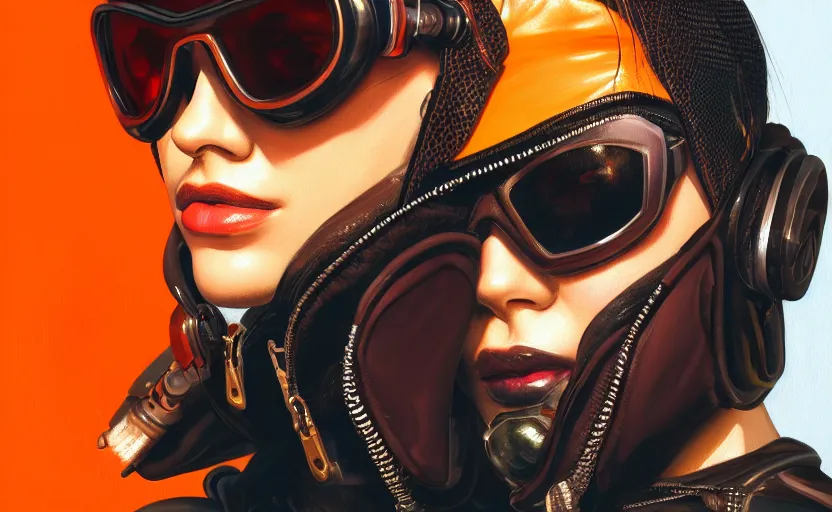 Image similar to closeup painting of bee, cyberpunk, wearing shades and leather jacket, portrait, hyperdetailed, artstation, cgsociety, 8 k, synthwave by tangerine dream