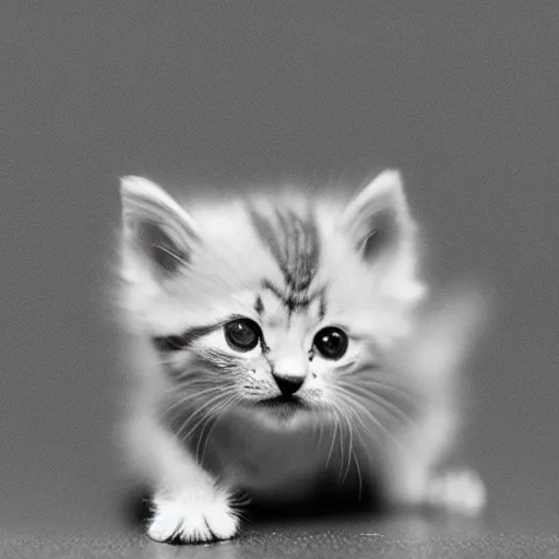 Prompt: very tiny kitten, electron microscopy photography