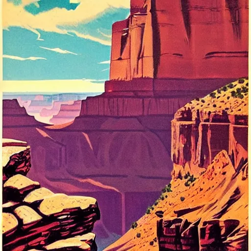 Image similar to 1 9 4 0 s national park poster of grand canyon