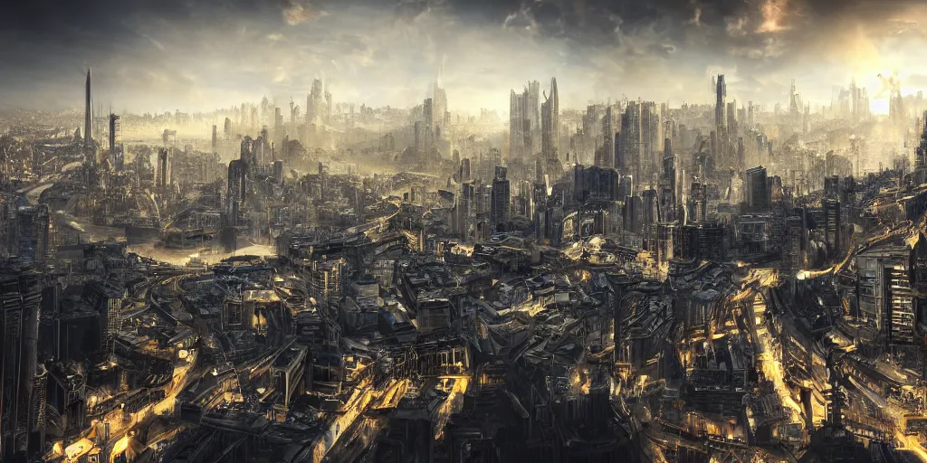 futuristic roman empire cityscape with advanced | Stable Diffusion