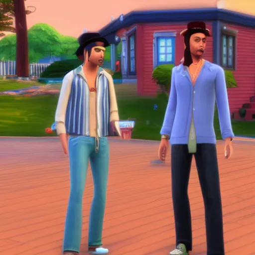 Prompt: Johnny Depp in the Sims 4