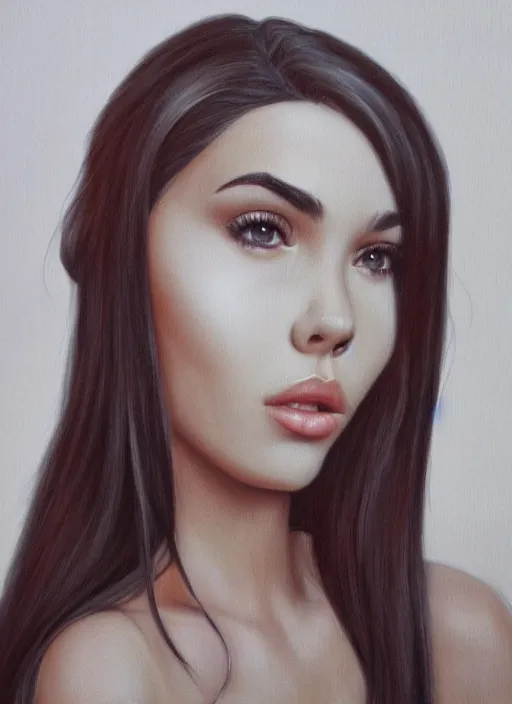 Image similar to Madison Beer realistic 3D portrait by ian spriggs