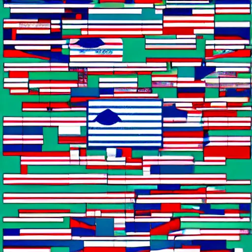 Image similar to the flag of a glitching society