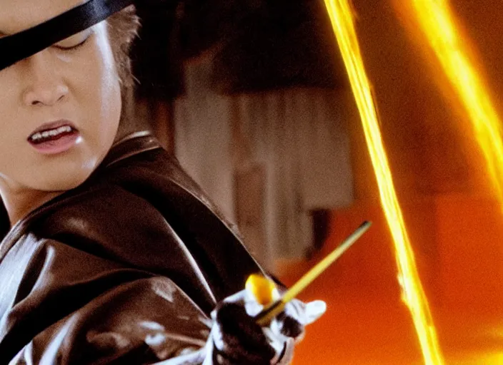 Image similar to film still pikachu with katana in kill bill by tarantino, 8 k