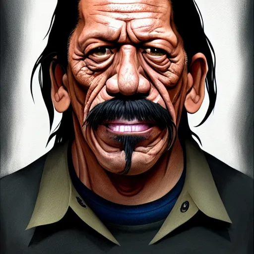 Prompt: portrait of danny trejo machete, artstation, cartoon, elegant, highly detailed, digital painting, masterpiece art by ghibli!, makoto shinkai!, bluth!, fujita goro!, giraud!, ghailan!, akihiko yoshida!, fadeev! 8 k