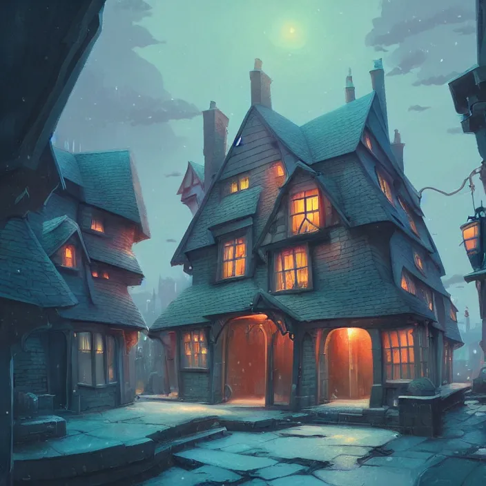 Prompt: Authentic illustrations of Different Houses in Harry Potter,Magnificent super wide angle,high quality, 8k,high resolution, city landscape, side scrolling, 4K, Retrofuturism,by makoto shinkai,Anton Fadeev, thomas kinkade,greg rutkowski