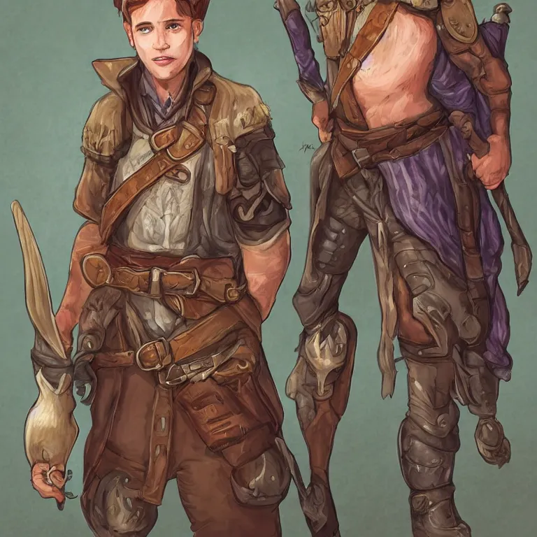 Image similar to Dungeons & Dragons, Young Commoner, Farmer, Character Portrait, Digital Art, Highly Detailed