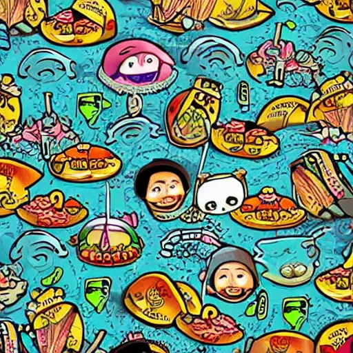 Image similar to 🌮🐝🎧