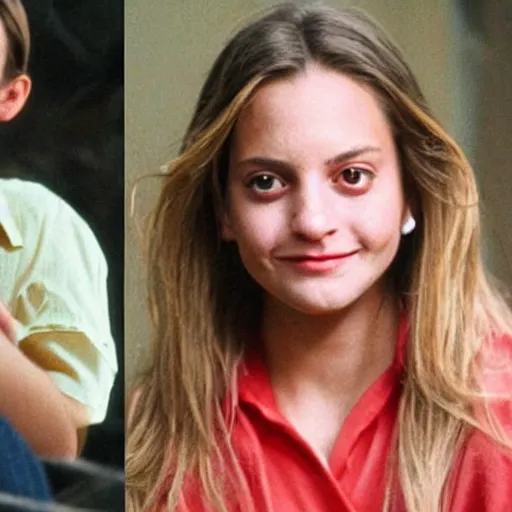 Prompt: Tobey Maguire as a girl