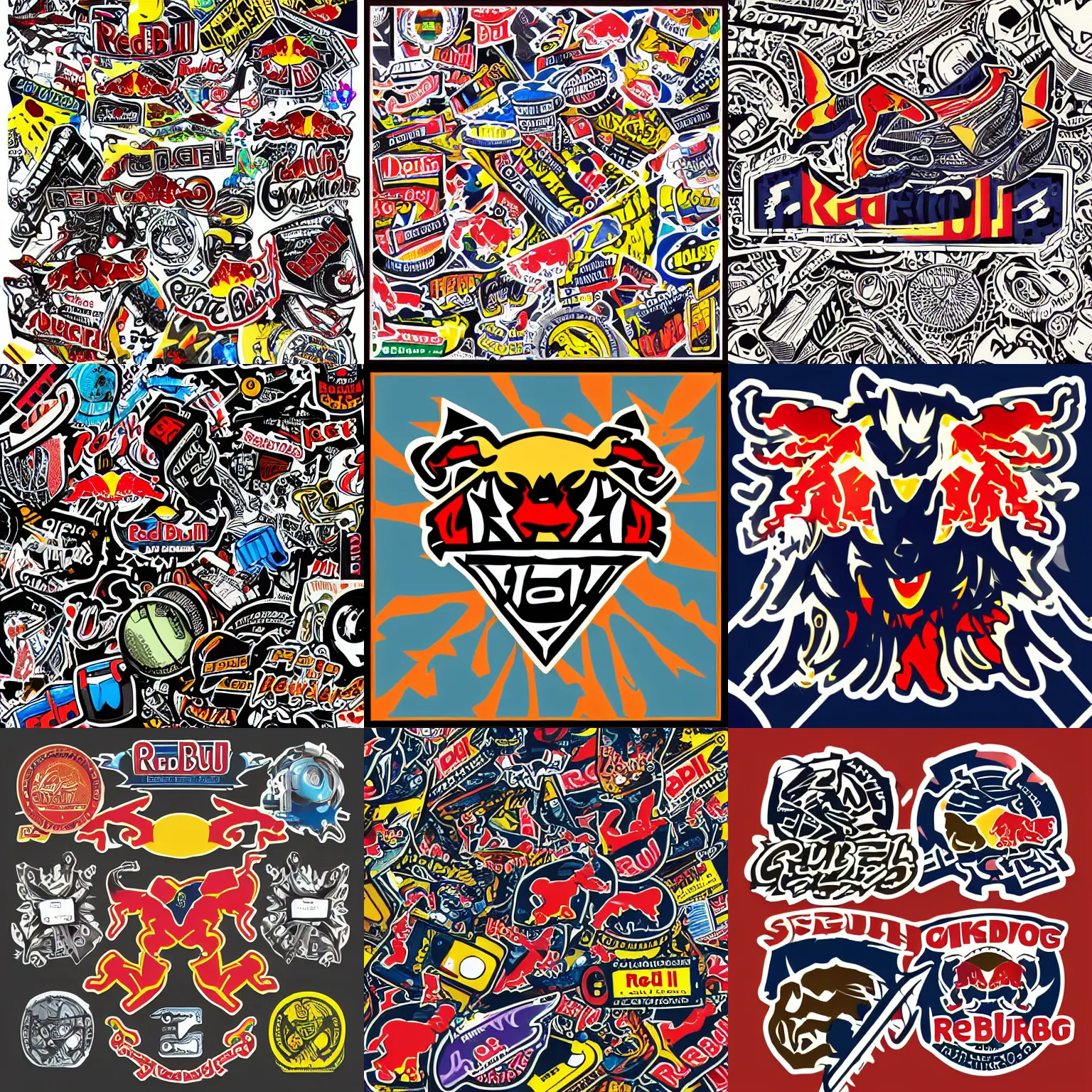 Red bull stickers on Tumblr