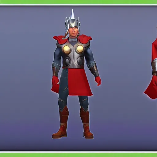 Prompt: I created Thor in Sims 4 character creation!!!