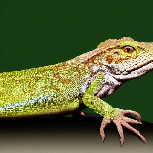 Image similar to angela merkel as a lizard, realistic