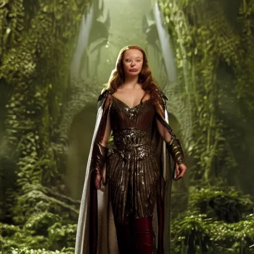 Image similar to rebecca ferguson as elf queen of lothlorien in lotr