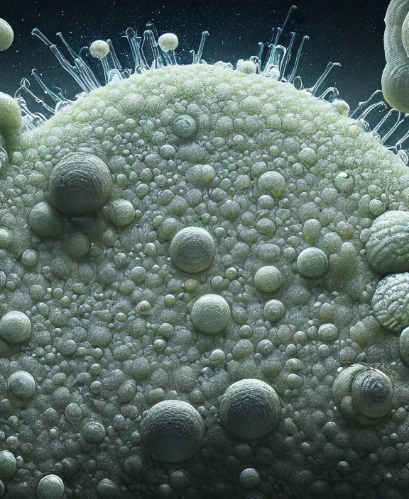 Image similar to opulent transparent clear see - through image of microbes, botany, milky way environment, ultra realistic, concept art, tilt - shift, photorealistic, octane render, 8 k, unreal engine. art by gustave dore and nori inoguchi and sam kaplan and zachary goulko and christopher marley and artgerm