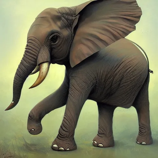 Image similar to a beautiful digital artwork of an elephant by esao andrews and peter mohrbacher. trending on artstation