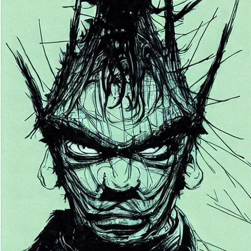 Image similar to Fred Rodgers looking sinister, by Tsutomu Nihei, highly detailed