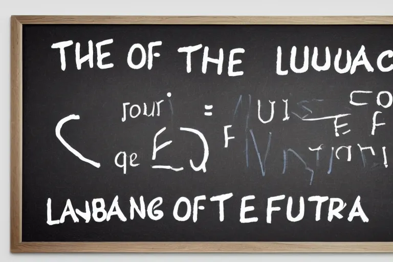 Image similar to The language of the future written on the blackboard