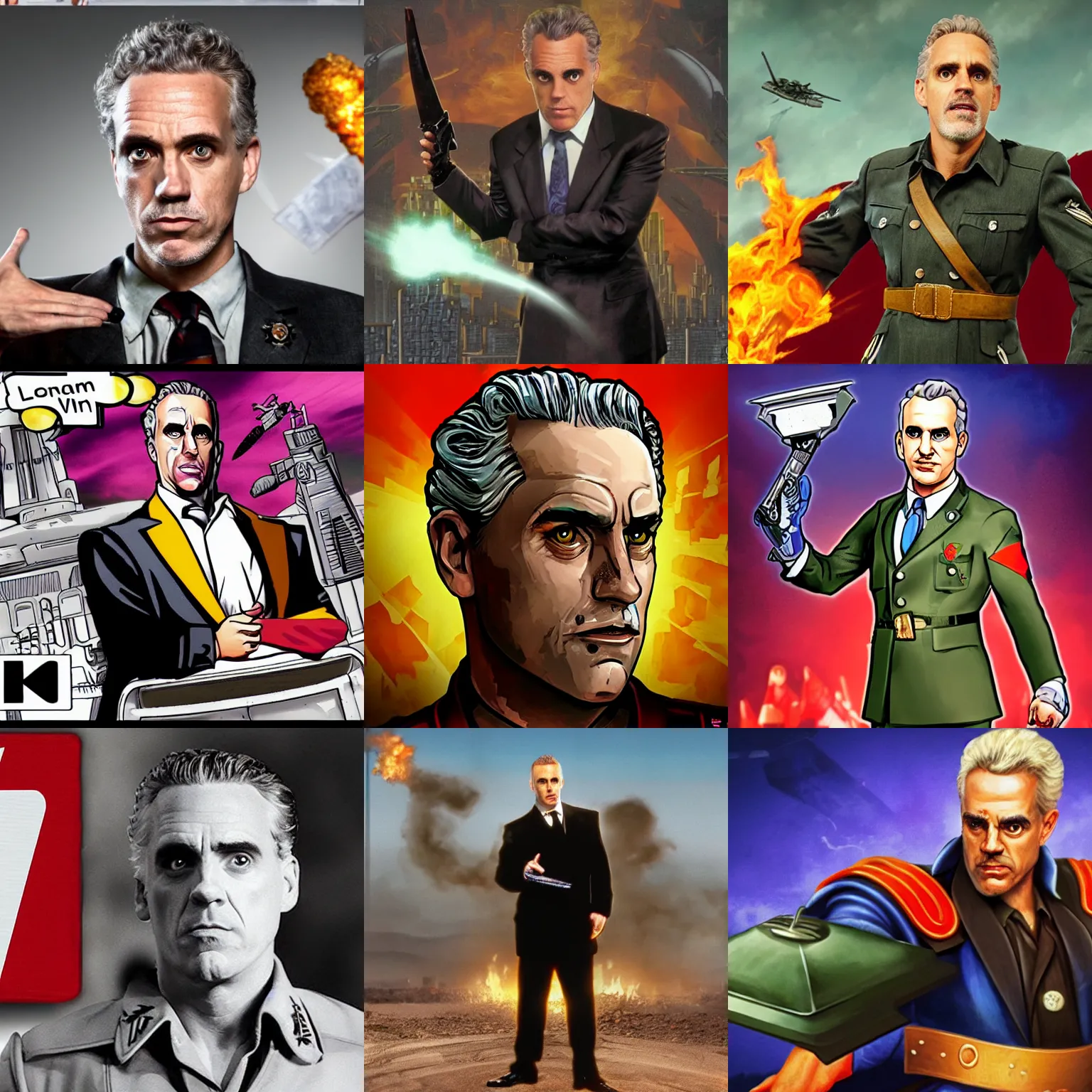 Prompt: Jordan Peterson as a villain in Command & Conquer