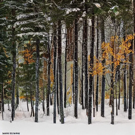 Image similar to national geographic photo of cute soviet block of flats in forest by ivan shishkin, bokeh