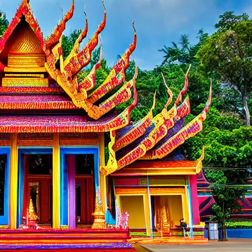 Image similar to colorful thai temple