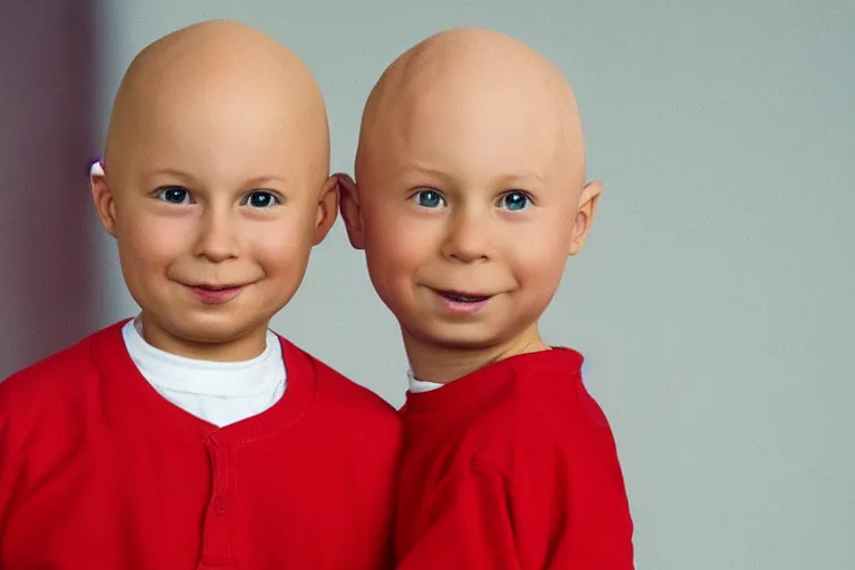 Prompt: a real life caillou