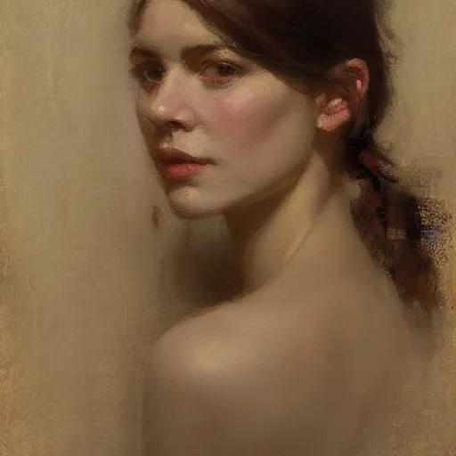 Image similar to Richard Schmid and Jeremy Lipking portrait painting of a young beautiful woman