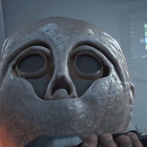 Image similar to harold who hides the pain, unreal engine 5,