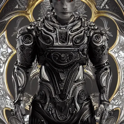 Prompt: trigun, highly detailed, symmetrical long head, smooth marble surfaces, detailed ink illustration, raiden metal gear, cinematic smooth stone, deep aesthetic, concept art, post process, 4k, carved marble texture and silk cloth, latex skin, highly ornate intricate details, in the style of hr giger