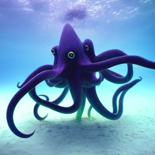 Prompt: national geographic professional photo of tentacool, award winning