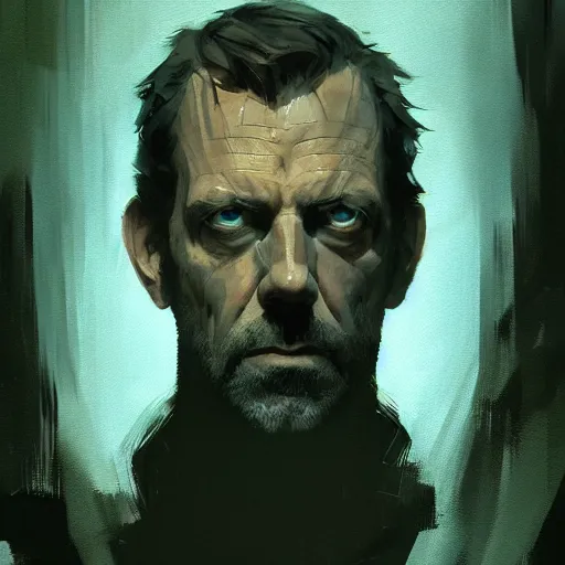 Image similar to portrait of Gregory House, dramatic lighting, illustration by Greg rutkowski, yoji shinkawa, 4k, digital art, concept art, trending on artstation