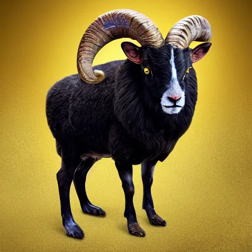 Image similar to a ram animal gordon ramsay chimera.