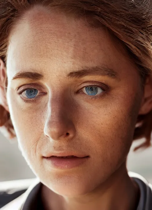 Prompt: closeup portrait of a female auto tech pilot, depth of field, zeiss lens, detailed, symmetrical, centered, fashion photoshoot, by Annie Leibovitz and Steve McCurry, David Lazar, Jimmy Nelsson, Breathtaking, 8k resolution, extremely detailed, beautiful, establishing shot, artistic, hyperrealistic, beautiful face, octane render