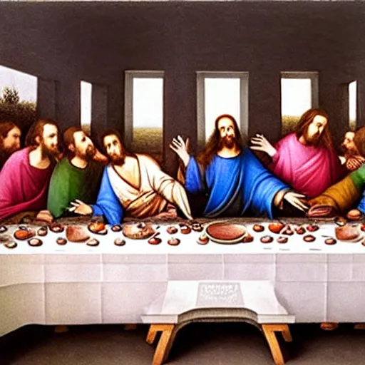 Image similar to the last supper ad on TV