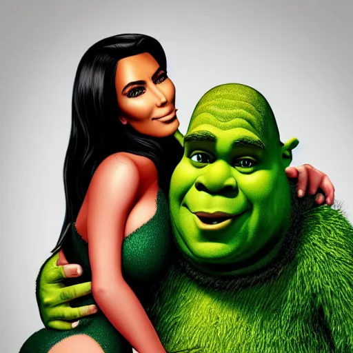 Image similar to kim kardashian and shrek